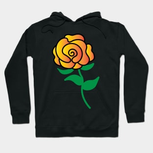 Orange Yellow Gradient Rose Hoodie